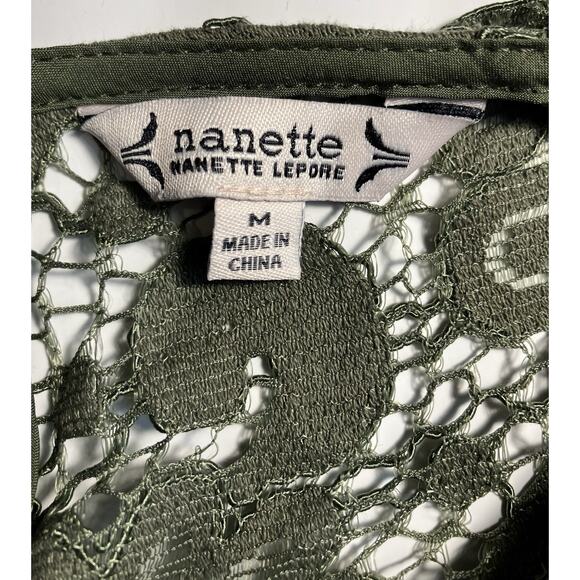 Nanette Nanette Lepore Winding Vines Pattern Lace Top Women’s Size M - Picture 4 of 7